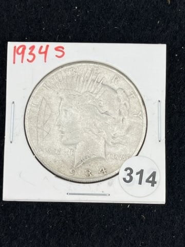 1934 S Peace Silver Dollar Coin (1 of 2)