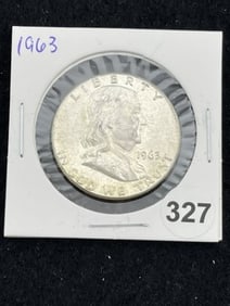 1963 Franklin Half Dollar Silver Coin