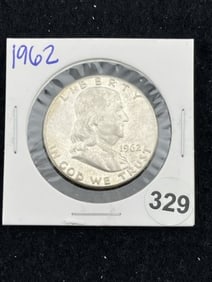 1962 Franklin Half Dollar Silver Coin