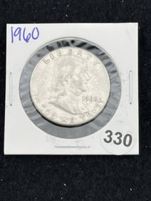 1960 Franklin Half Dollar Silver Coin