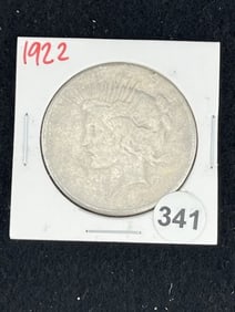 1922 Peace Silver Dollar Coin