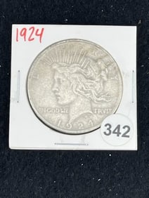 1924 Peace Silver Dollar Coin