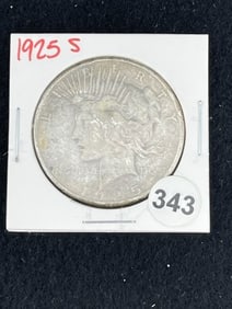 1925 S Peace Silver Dollar Coin