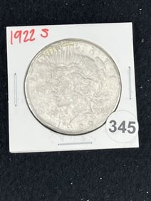 1922 S Peace Silver Dollar Coin