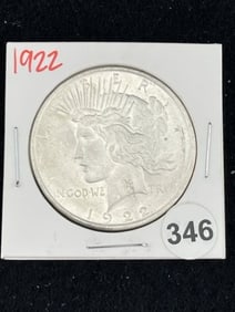 1922 Peace Silver Dollar Coin