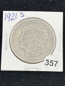 1921 S Morgan Silver Dollar Coin