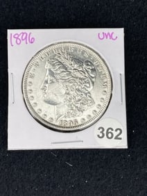 1896 UNC Morgan Silver Dollar Coin
