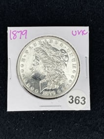 1879 UNC Morgan Silver Dollar Coin