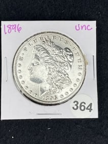 1896 UNC Morgan Silver Dollar Coin