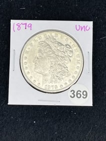 1879 UNC Morgan Silver Dollar Coin