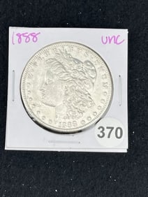 1888 UNC Morgan Silver Dollar Coin