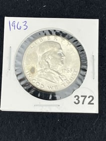 1963 Franklin Half Dollar Silver Coin