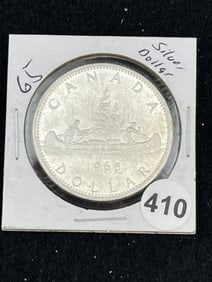 1965 Canadian Silver Dollar Coin