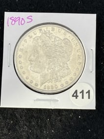 1890 S Morgan Silver Dollar Coin