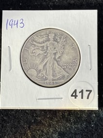 1943 Walking Liberty Half Dollar Silver Coin