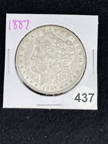 1887 Morgan Silver Dollar Coin