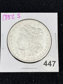 1882 S Morgan Silver Dollar Coin