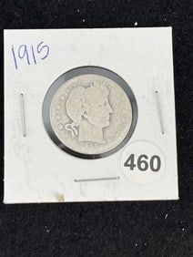 1915 Barber Quarter Coin