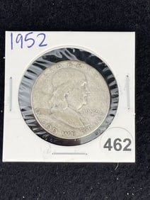 1952 Franklin Half Dollar Silver Coin