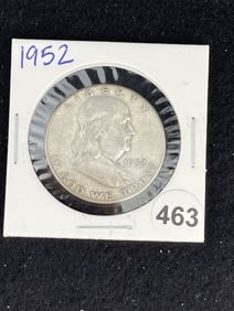 1952 Franklin Half Dollar Silver Coin