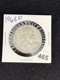1963 D Franklin Half Dollar Silver Coin