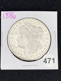 1886 Morgan Silver Dollar Coin