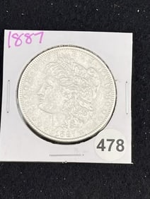1887 Morgan Silver Dollar Coin