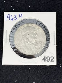 1963 D Franklin Half Dollar Silver Coin