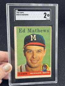 1958 Topps Ed Mathews Baseball Card