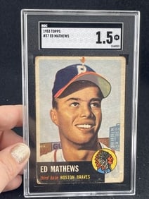 1953 Topps Ed Mathews Baseball Card