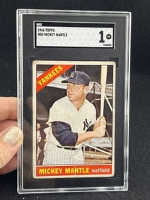 1966 Topps Mickey Mantle Baseball Card