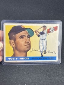 1955 Topps Dusty Rhodes Baseball Card