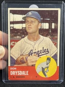 1963 Topps Don Drysdale Baseball Card