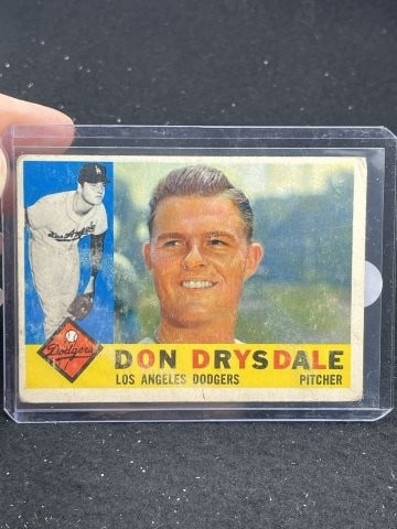 1960 Topps Don Drysdale Baseball Card: KEY WORDS: INDIAN ARTIFACT ARTIFACTS ARROWHEAD ARROWHEADS NATIVE AMERICAN MISSISSIPPIAN QUAPAW CADDO POTTERY COINS MORGAN DOLLAR PEACE DOLLAR SILVER COINS. All coins have been Sigma tested for authent