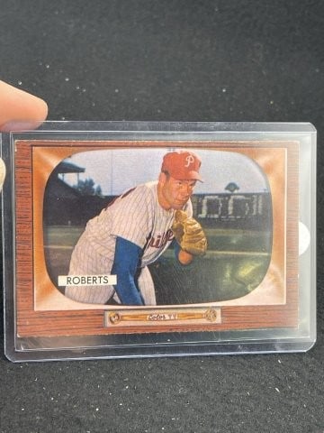 1955 Bowman Robin Roberts Baseball Card (1 of 2)