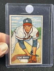 1951 Bowman Gene Mauch Baseball Card