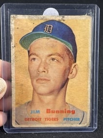1957 Topps Jim Bunning Baseball Card