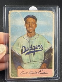 1954 Bowman Carl Erskine Baseball Card