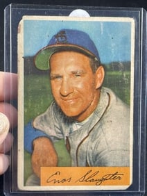 1954 Bowman Enos Slaughter Baseball Card