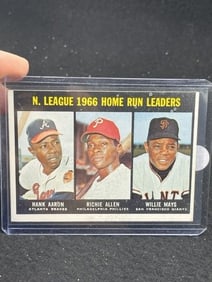 1967 Topps Hank Aaron Willie Mays Baseball Card