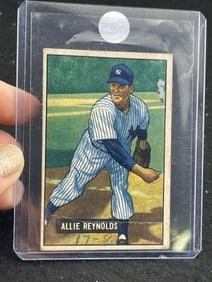1951 Bowman Allie Reynolds Baseball Card