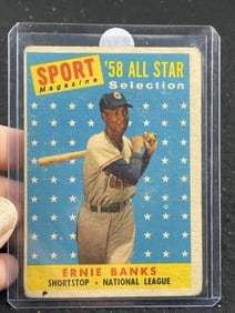 1958 Topps Ernie Banks Baseball Card