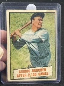 1961 Topps Lou Gehrig Baseball Card