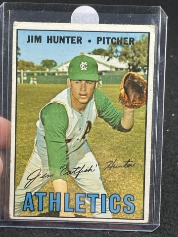 1967 Topps Catfish Hunter Baseball Card (1 of 2)