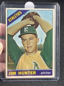 1966 Topps Catfish Hunter Baseball Card