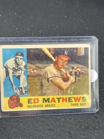 1960 Topps Eddie Mathews Baseball Card