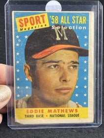 1958 Topps Eddie Mathews Baseball Card