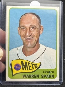 1965 Topps Warren Spahn Baseball Card