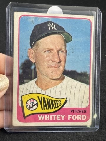 1965 Topps Whitey Ford Baseball Card: KEY WORDS: INDIAN ARTIFACT AR+C676:I992TIFACTS ARROWHEAD ARROWHEADS NATIVE AMERICAN MISSISSIPPIAN QUAPAW CADDO POTTERY COINS MORGAN DOLLAR PEACE DOLLAR SILVER COINS. All coins have been Sigma tested f