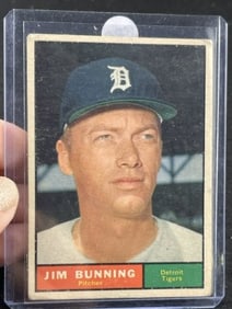 1961 Topps Jim Bunning Baseball Card